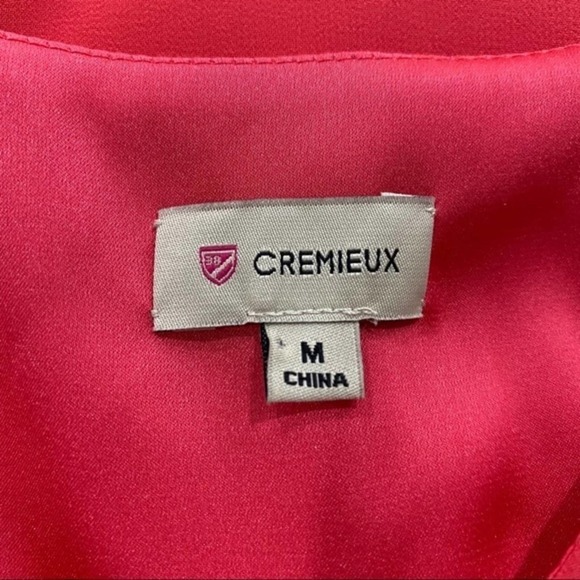 Cremieux Denise Coral Chiffon Maxi Dress Size Medium - Picture 3 of 8